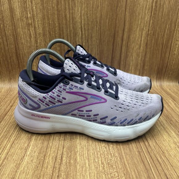 Brooks  Glycerin 20 Neutral Running Sneaker Lilac Purple Women’s Size 8 B - Picture 1 of 9